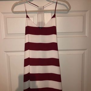 Red/White Striped Dress